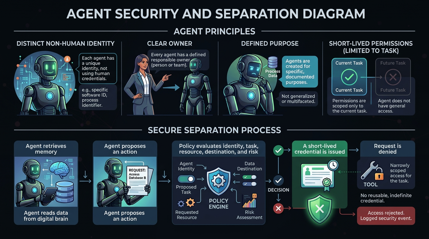 Agent memory control flow